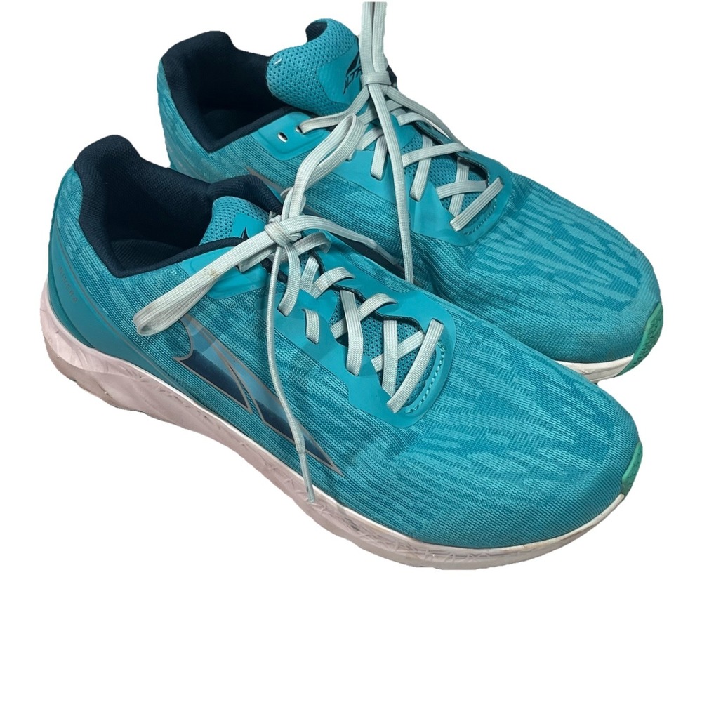 ALTRA Rivera Green/Teal Running Shoes Womens Size 9.5 ALOA4VQV324 EUC
